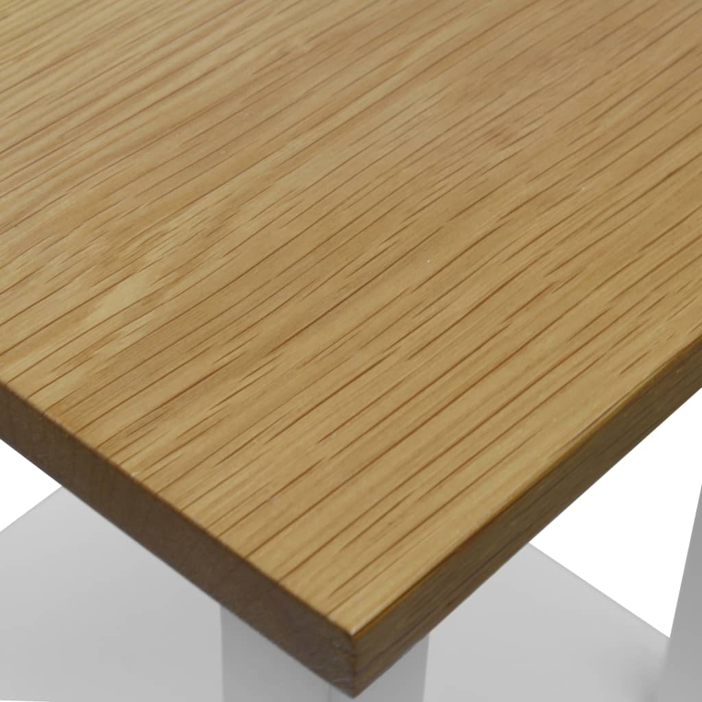 vidaXL Tall Chest of Drawers 10.2"x10.2"x37" Solid Oak Wood