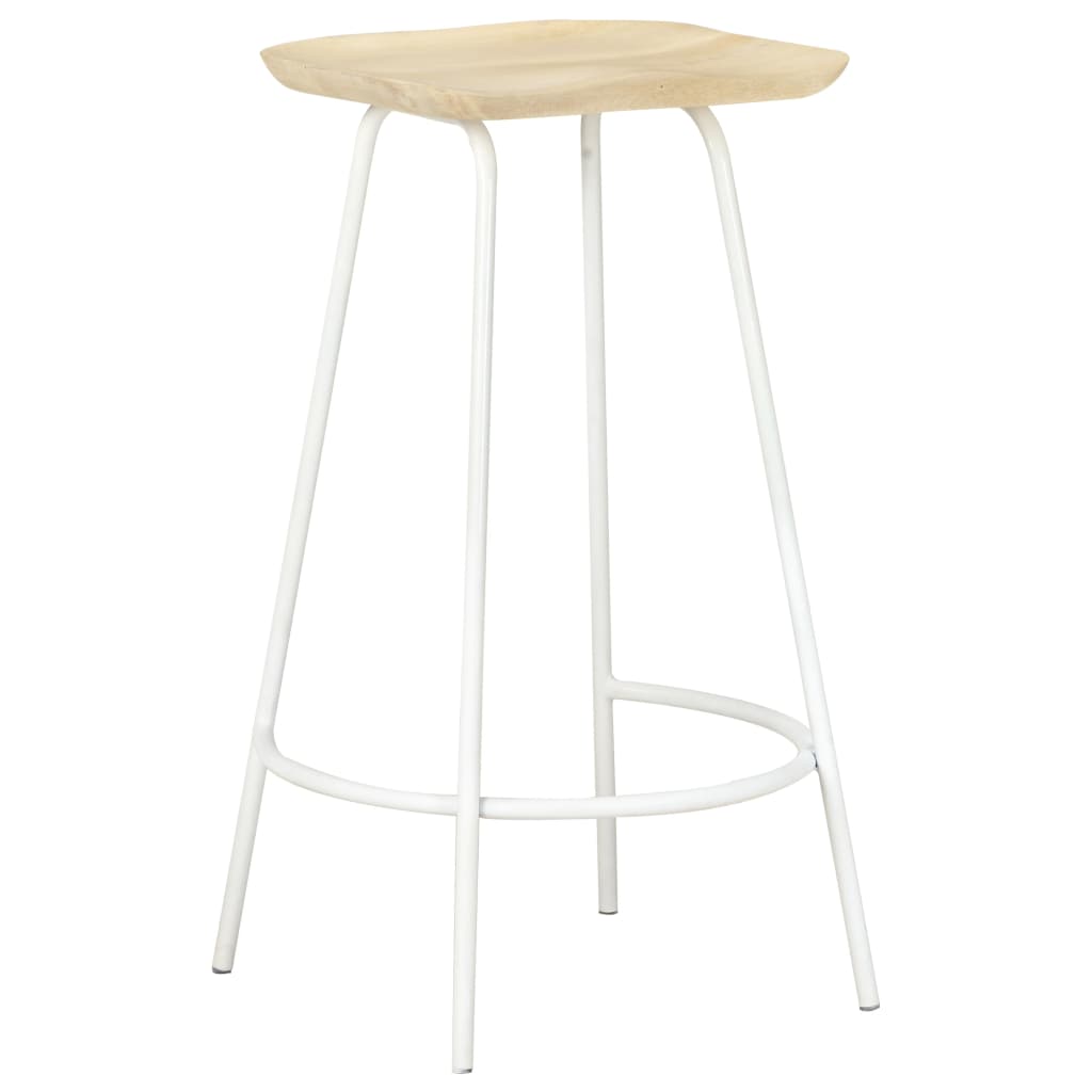 vidaXL Bar Stools 2 pcs Solid Mango Wood