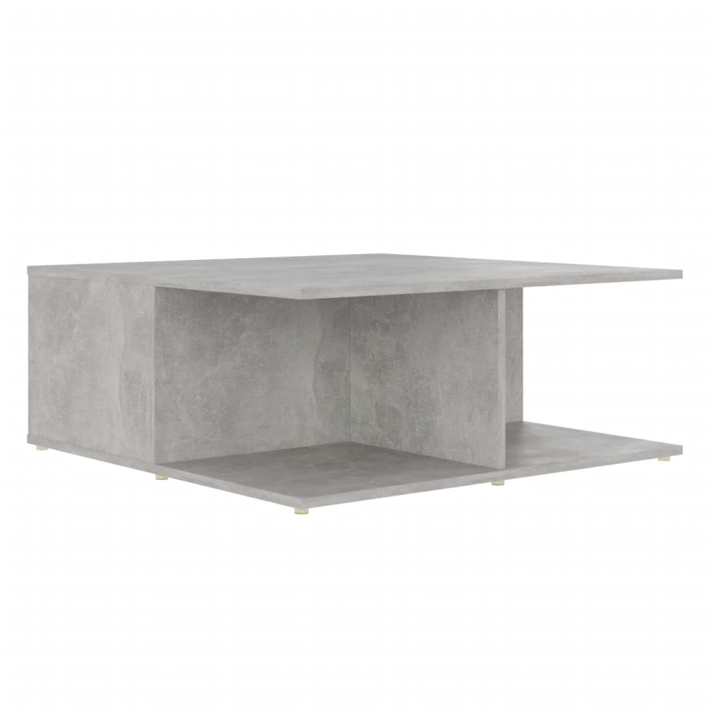 vidaXL Coffee Table Concrete Gray 31.5"x31.5"x12.2" Engineered Wood