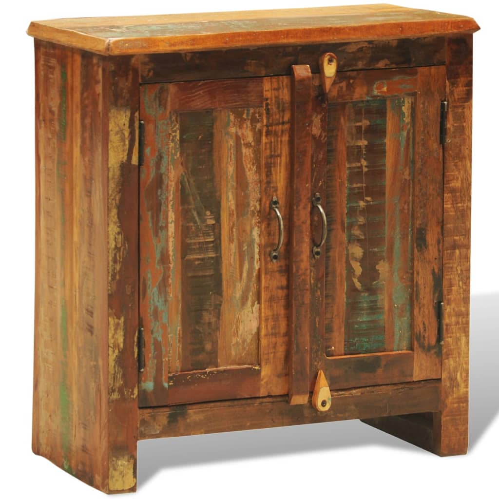 vidaXL Reclaimed Cabinet Solid Wood with 2 Doors Vintage