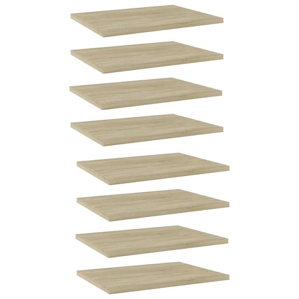 vidaXL Bookshelf Boards 8 pcs Sonoma Oak 15.7"x11.8"x0.6" Engineered Wood