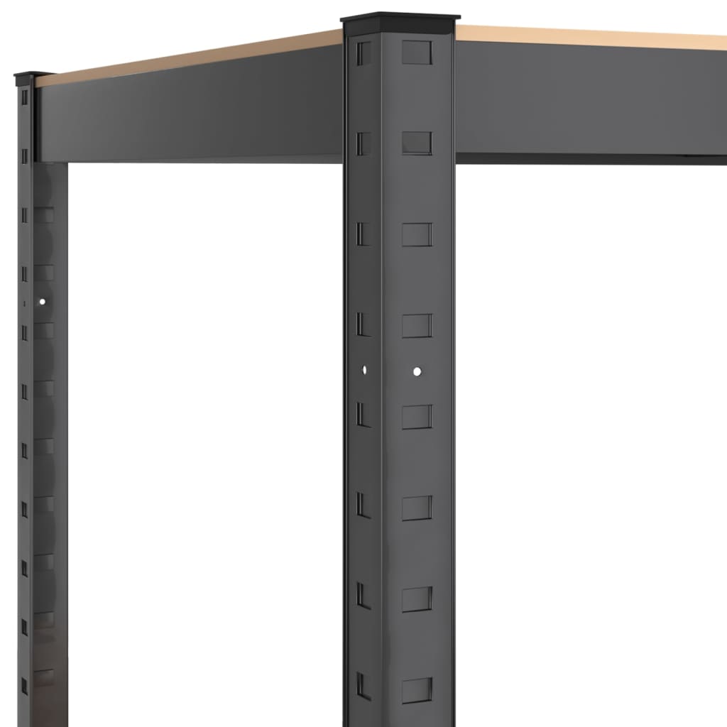 vidaXL 5-Layer Shelves 5 pcs Anthracite Steel&Engineered Wood
