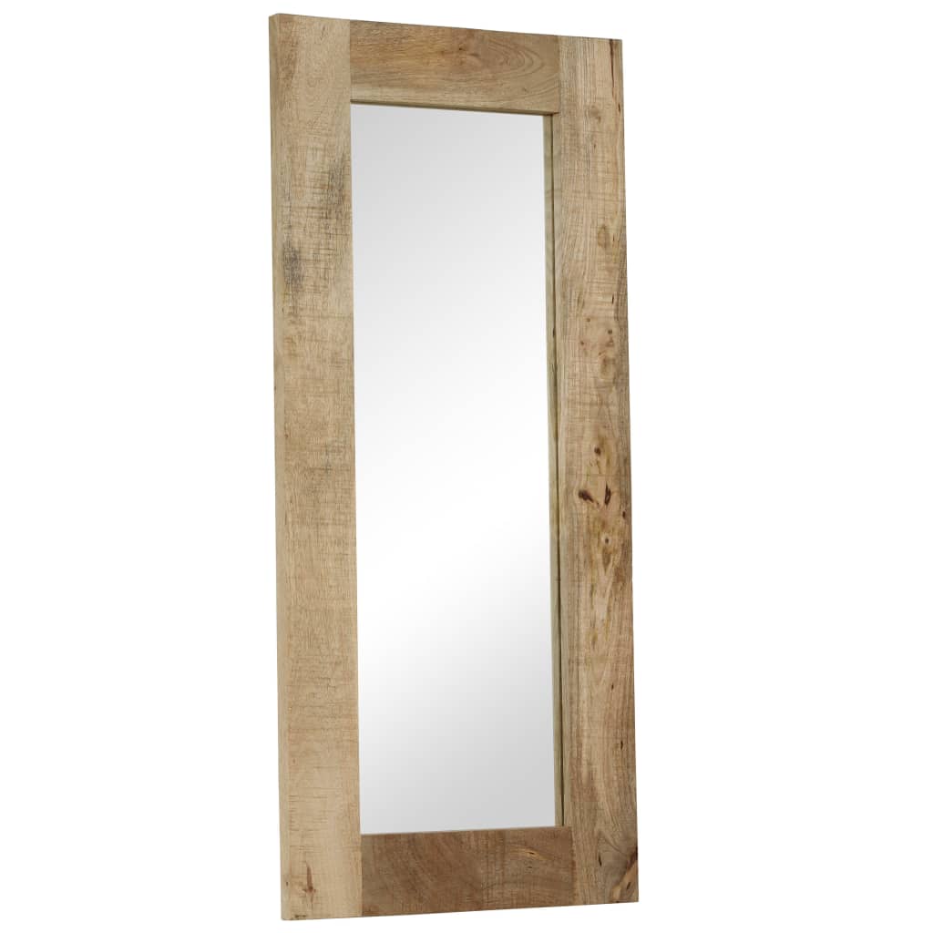 vidaXL Mirror Solid Mango Wood 19.7"x43.3"