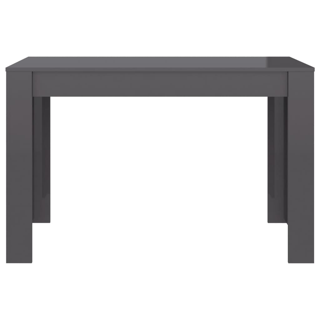 vidaXL Dining Table High Gloss Gray 47.2"x23.6"x29.9" Engineered Wood