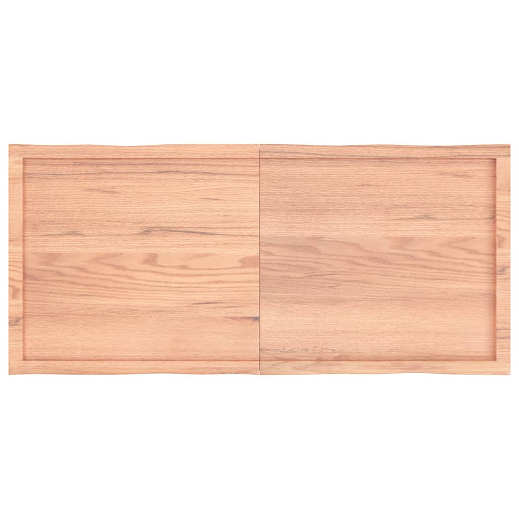vidaXL Table Top Light Brown 55.1"x23.6"x(0.8"-2.4") Treated Solid Wood Live Edge