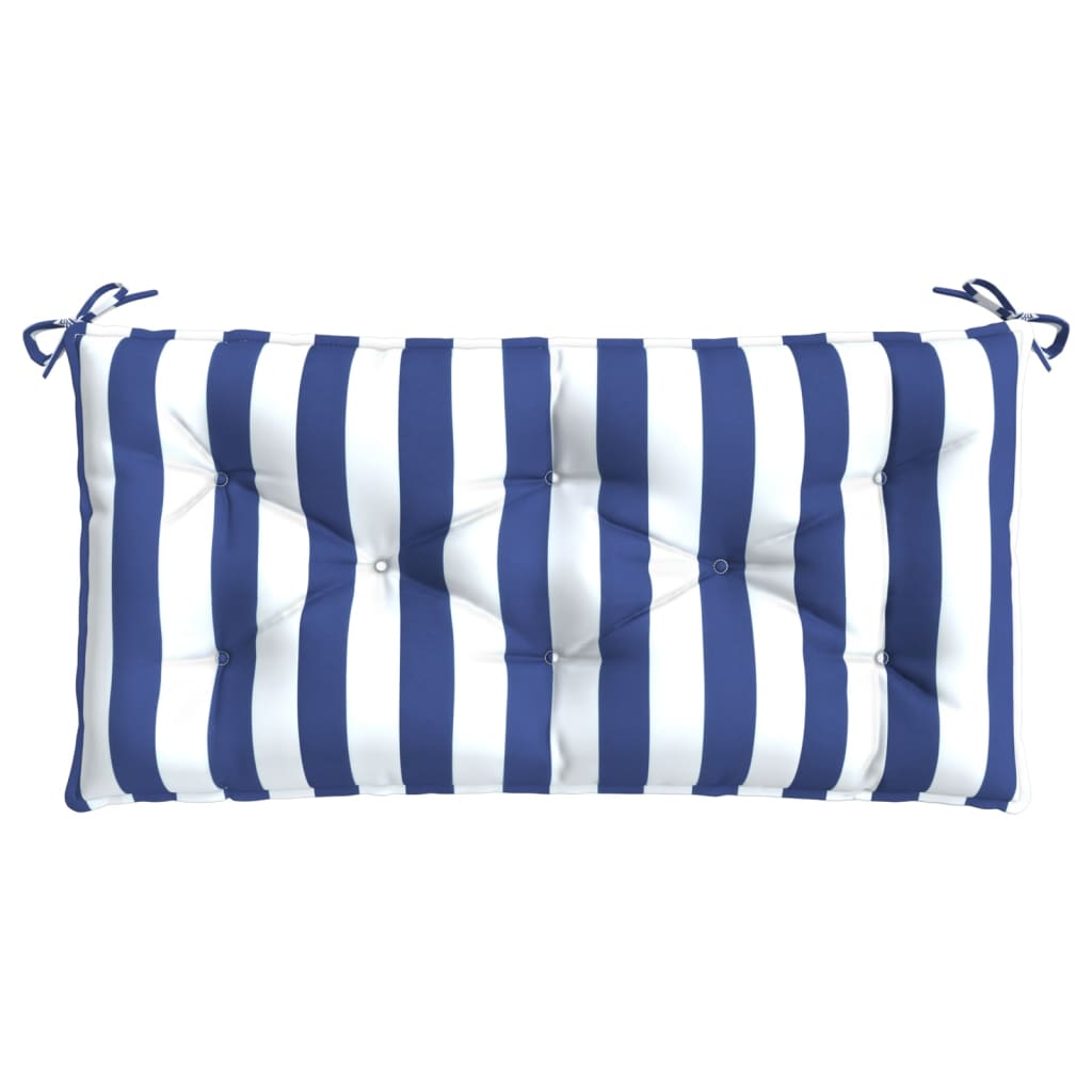 vidaXL Garden Bench Cushion Blue&White Stripe 39.4"x19.7"x2.8" Oxford Fabric