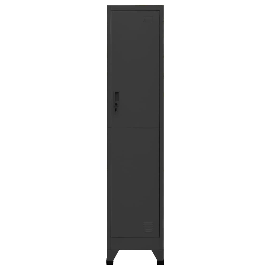 vidaXL Locker Cabinet Anthracite 15"x17.7"x70.9" Steel