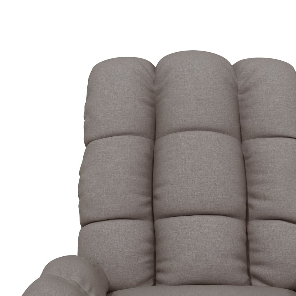 vidaXL Massage Recliner Taupe Fabric