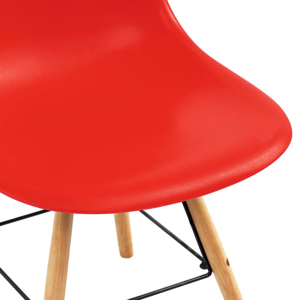 vidaXL Dining Chairs 2 pcs Red Plastic