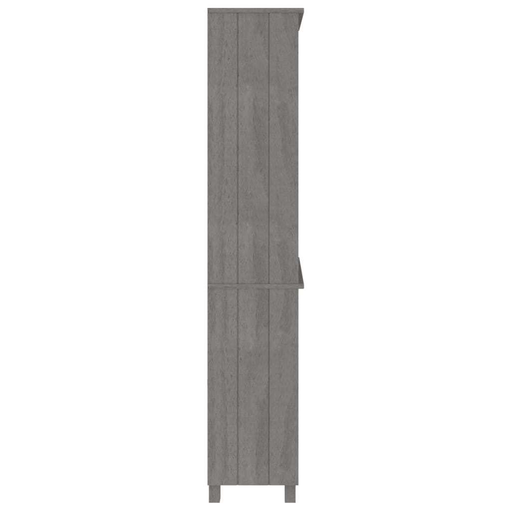 vidaXL Highboard Solid Wood Pine Light Gray