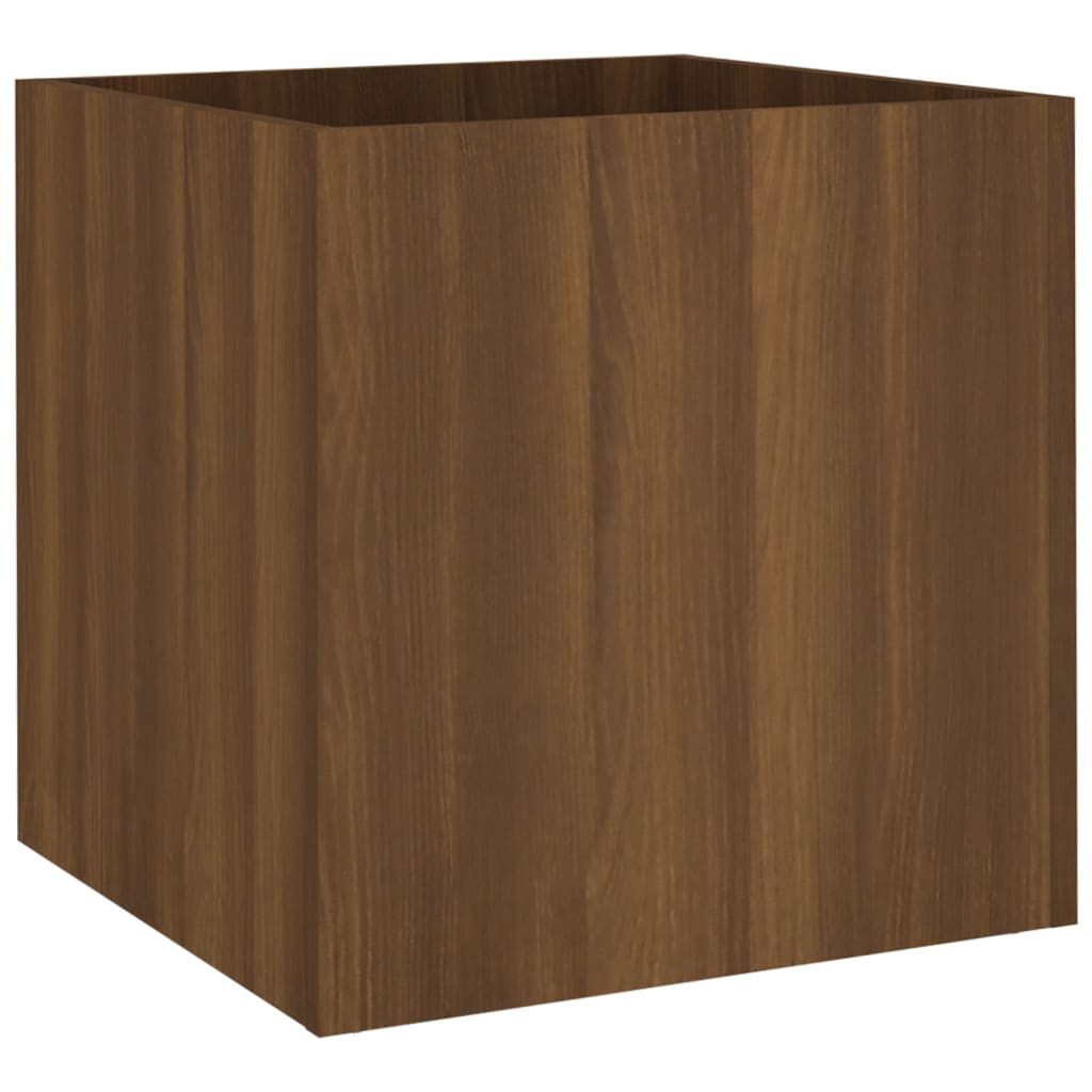 vidaXL Planter Box Brown Oak 15.7"x15.7"x15.7" Engineered Wood