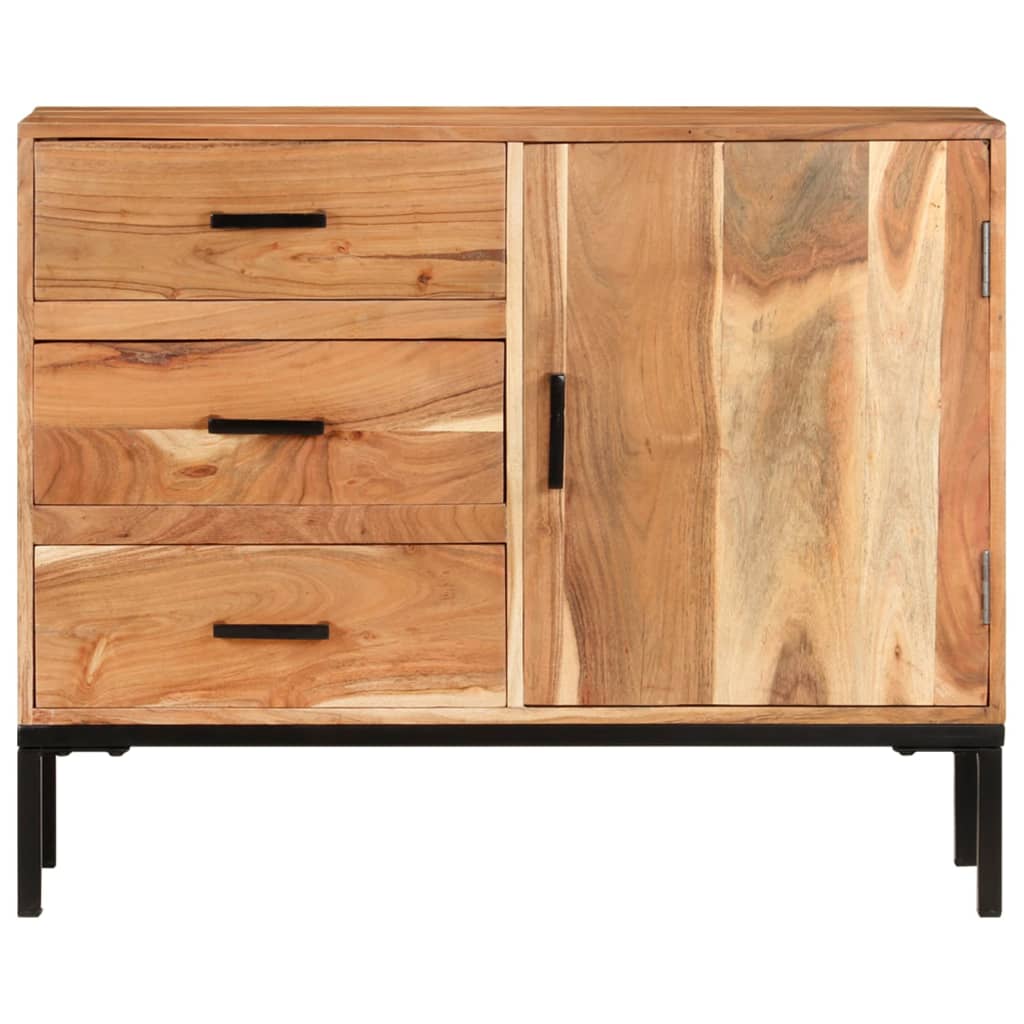 vidaXL Sideboard 34.6"x11.8"x28.7" Solid Acacia Wood