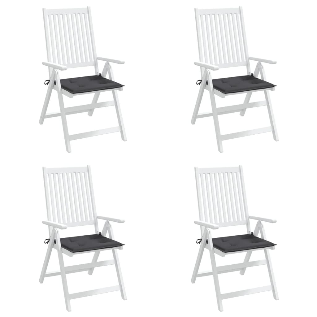 vidaXL Garden Chair Cushions 4 pcs Anthracite 19.7"x19.7"x1.2" Oxford Fabric