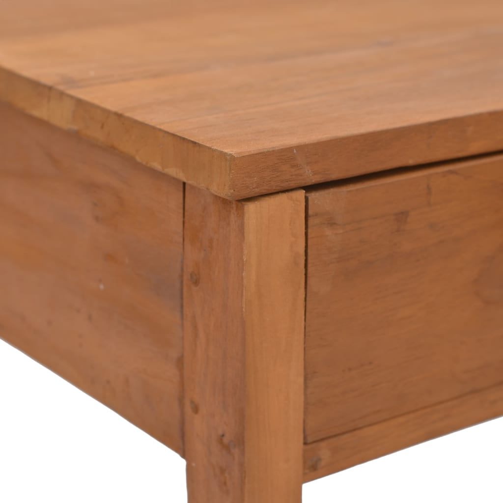 vidaXL Office Desk 31.9"x15.7"x29.5" Solid Teak Wood