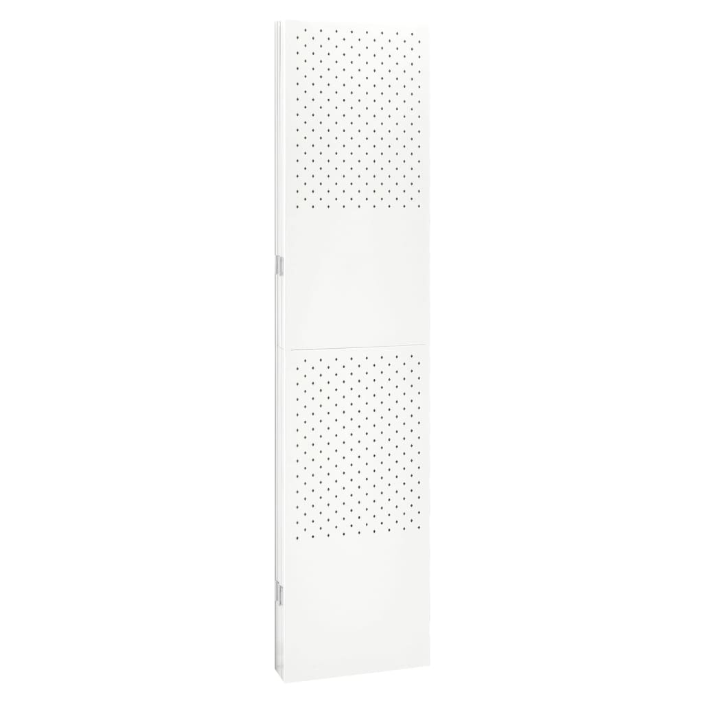 vidaXL 5-Panel Room Dividers 2 pcs White 78.7"x70.9" Steel