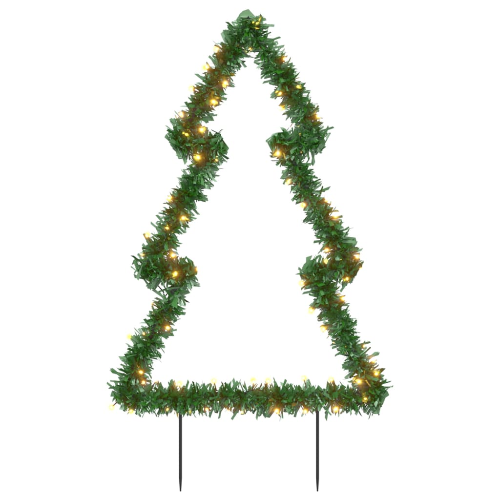 vidaXL Christmas Light Decoration with Spikes Tree 80 LEDs 23.6"