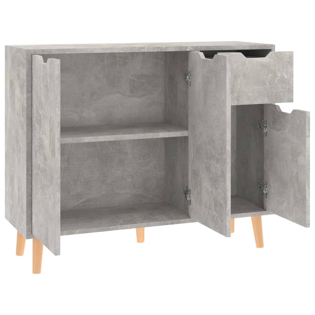 vidaXL Sideboard Concrete Gray 35.4"x11.8"x28.3" Engineered Wood