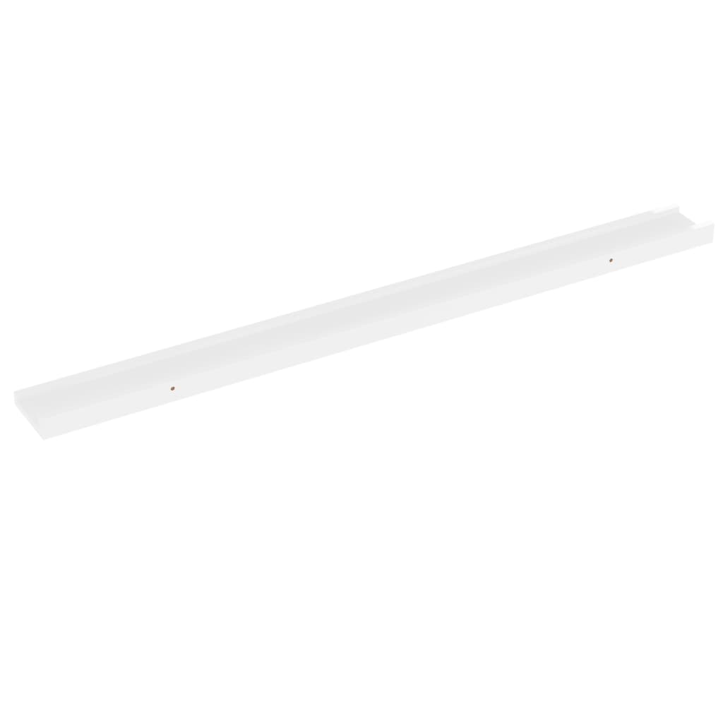 vidaXL Wall Shelves 2 pcs High Gloss White 39.4"x3.5"x1.2"