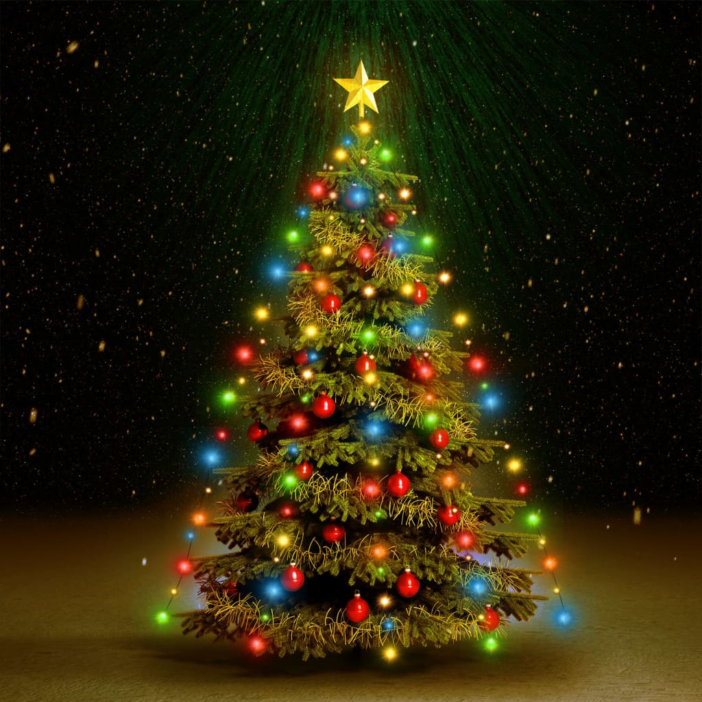 vidaXL Christmas Tree Net Lights with 210 LEDs Colorful 82.6"