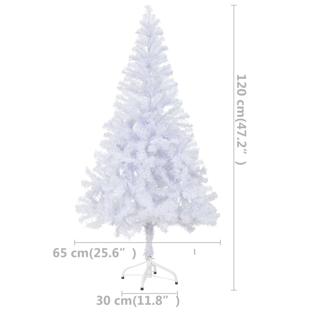 vidaXL Artificial Pre-lit Christmas Tree with Stand 47.2" 230 Branches