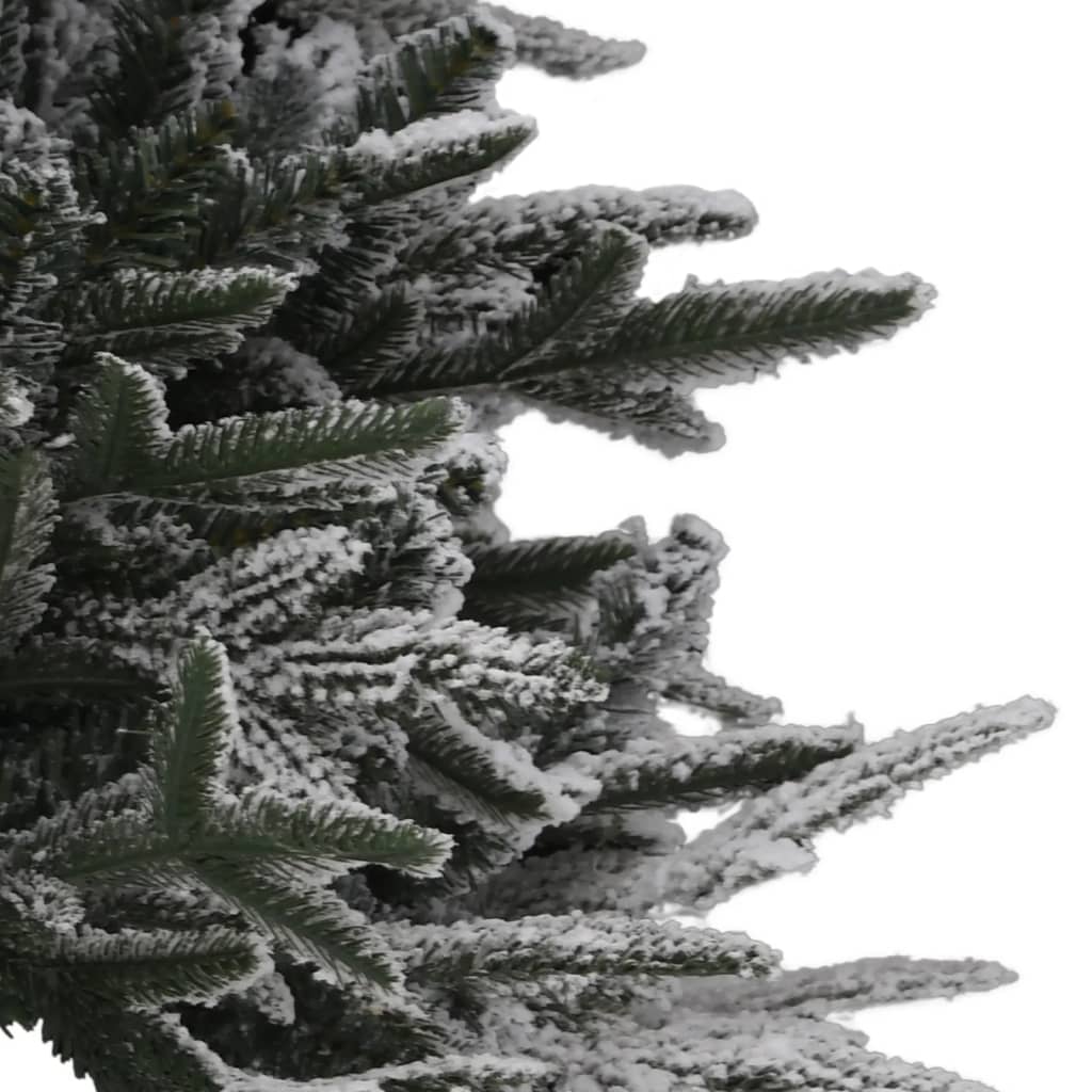 vidaXL Artificial Pre-lit Christmas Tree with Flocked Snow 82.7" PVC&PE