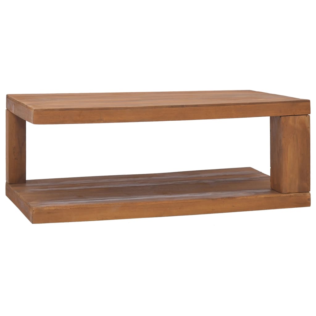 vidaXL Coffee Table 35.4"x19.7"x13.8" Solid Teak Wood