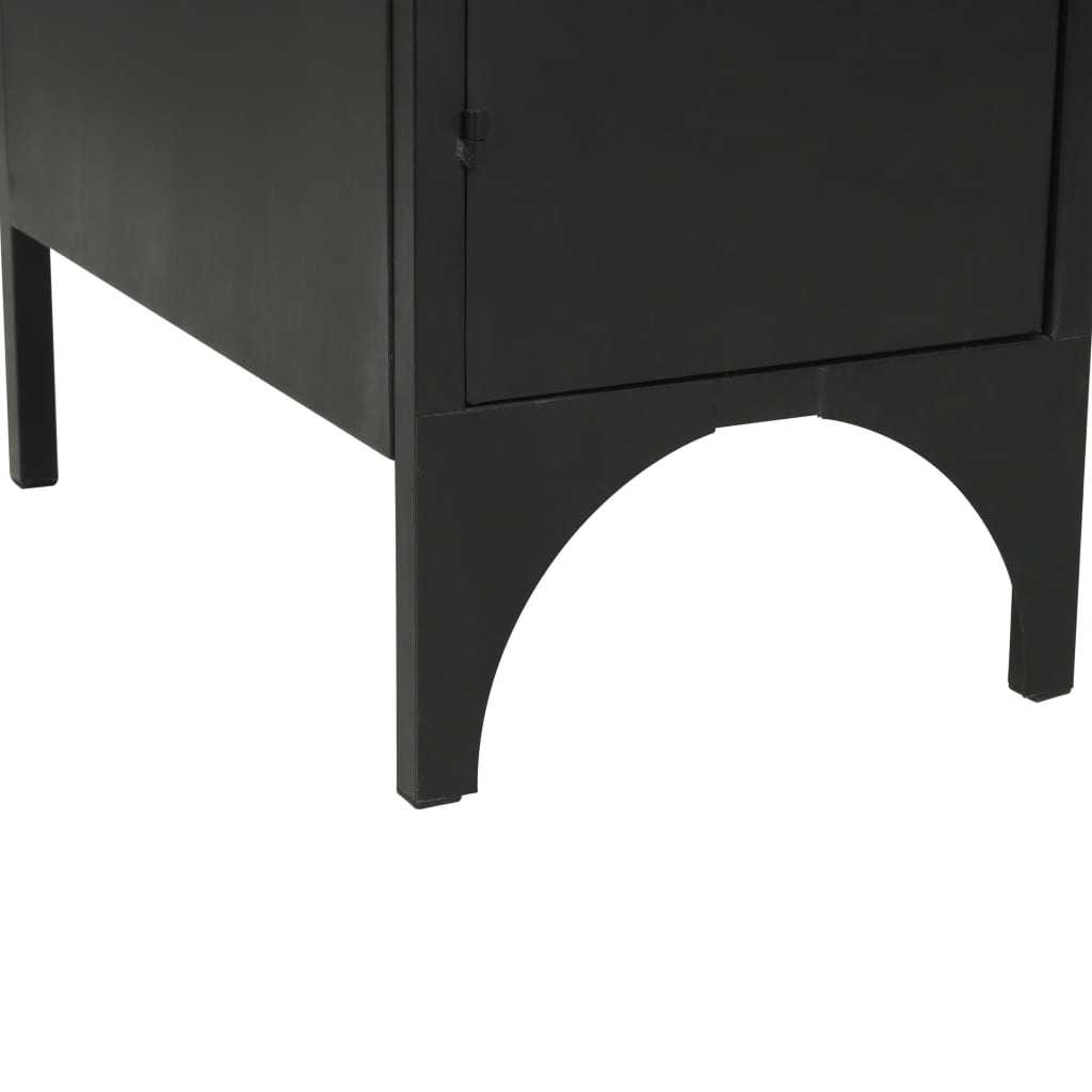 vidaXL Double Pedestal Desk Solid Firwood and Steel 47.2"x19.7"x29.9"