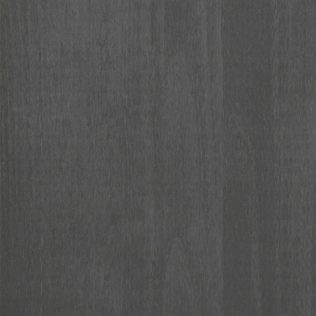 vidaXL CD Cabinet Dark Gray 17.7"x7.1"x39.4" Solid Wood Pine