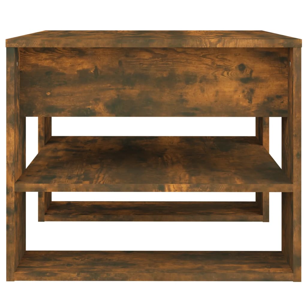 vidaXL Coffee Table Smoked Oak 21.9"x21.7"x17.7" Engineered Wood