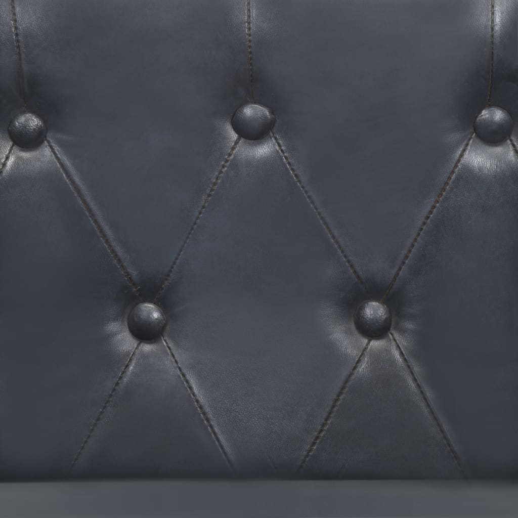 vidaXL Armchair Gray Real Leather