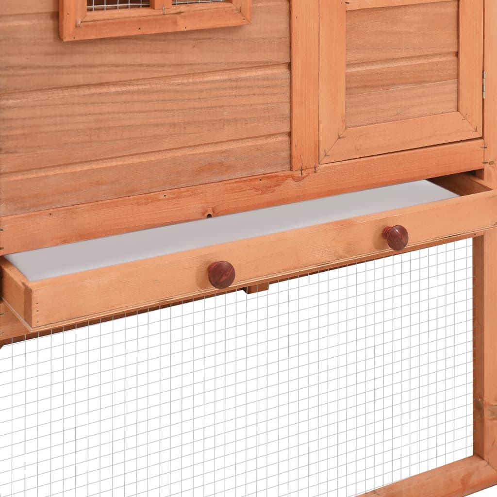 vidaXL Chicken Coop with Nest Box Solid Fir Wood