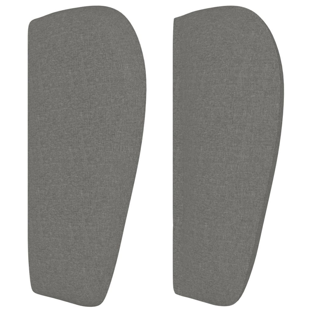 vidaXL Headboard with Ears Dark Gray 72"x9.1"x30.7"/34.6" Fabric
