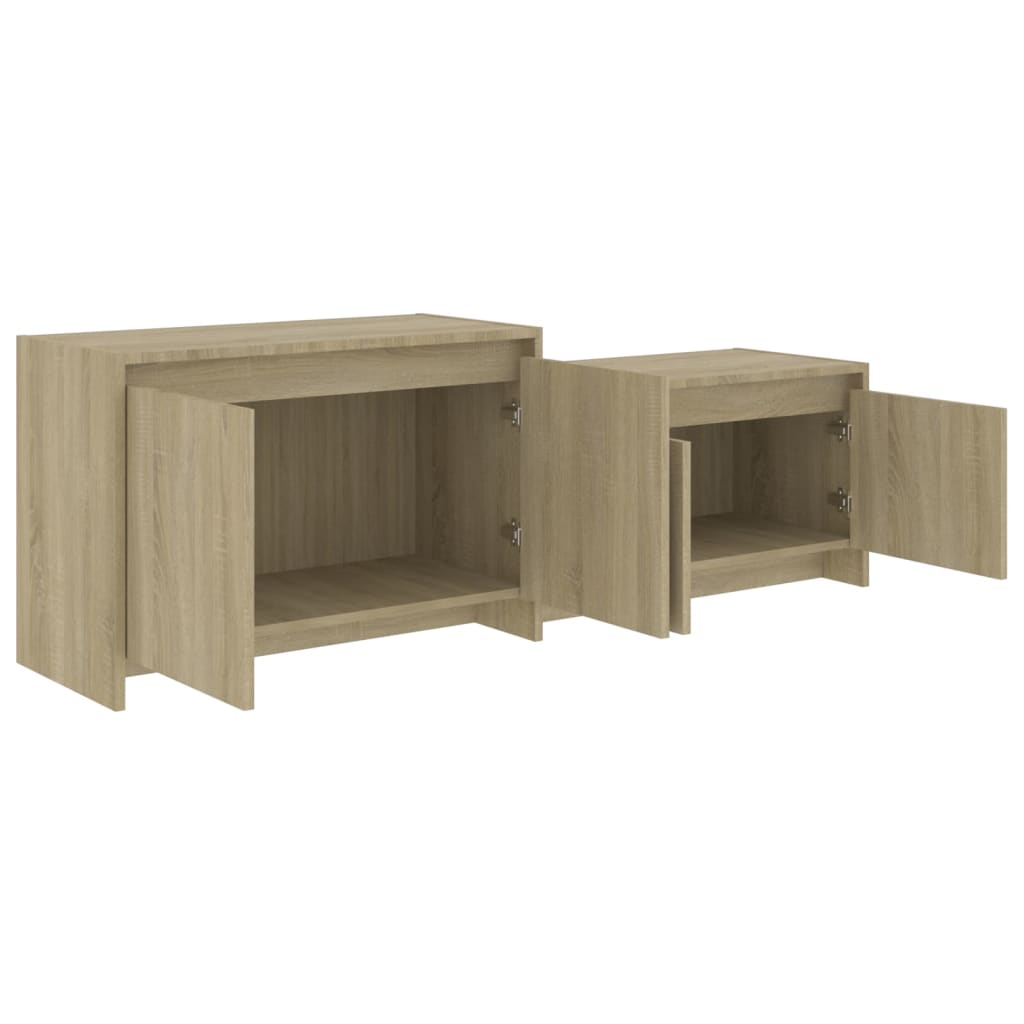 vidaXL TV Cabinet Sonoma Oak 57.7"x13.8"x19.7" Engineered Wood