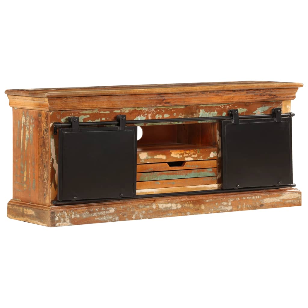 vidaXL TV Cabinet 43.3"x11.8"x17.7" Solid Reclaimed Wood