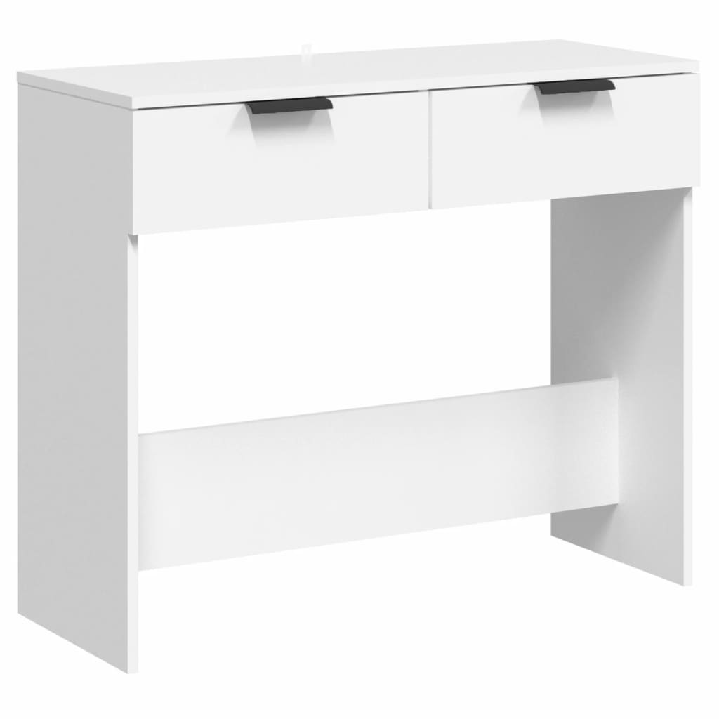 vidaXL Console Table White 35.4"x14.2"x29.5" Engineered Wood