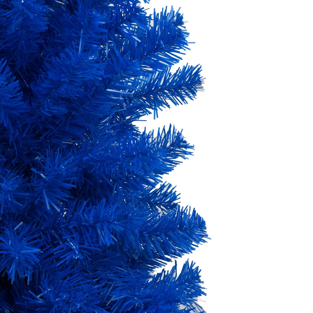 vidaXL Artificial Christmas Tree with LEDs&Ball Set Blue 82.7" PVC