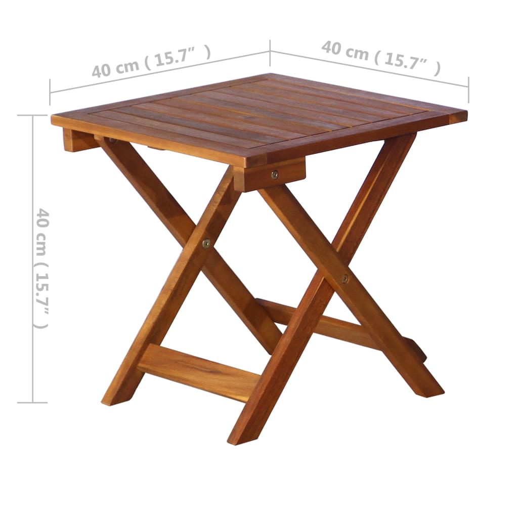 vidaXL 3 Piece Sunlounger with Tea Table Solid Acacia Wood