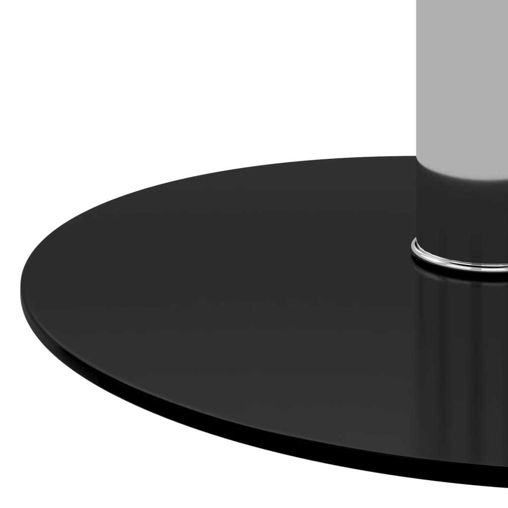 vidaXL Coffee Table Black 15.7" Tempered Glass