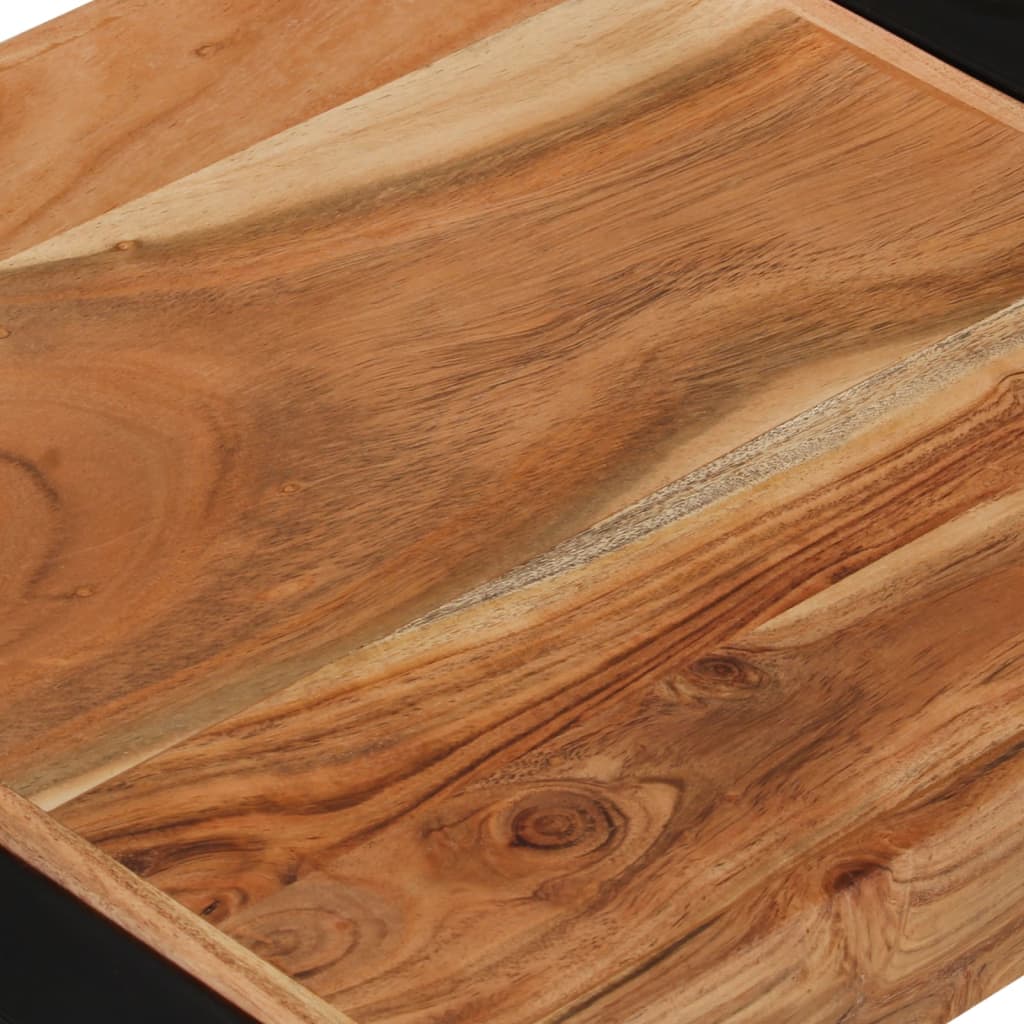 vidaXL Nesting Tables 3 pcs Solid Acacia Wood with Sheesham Finish