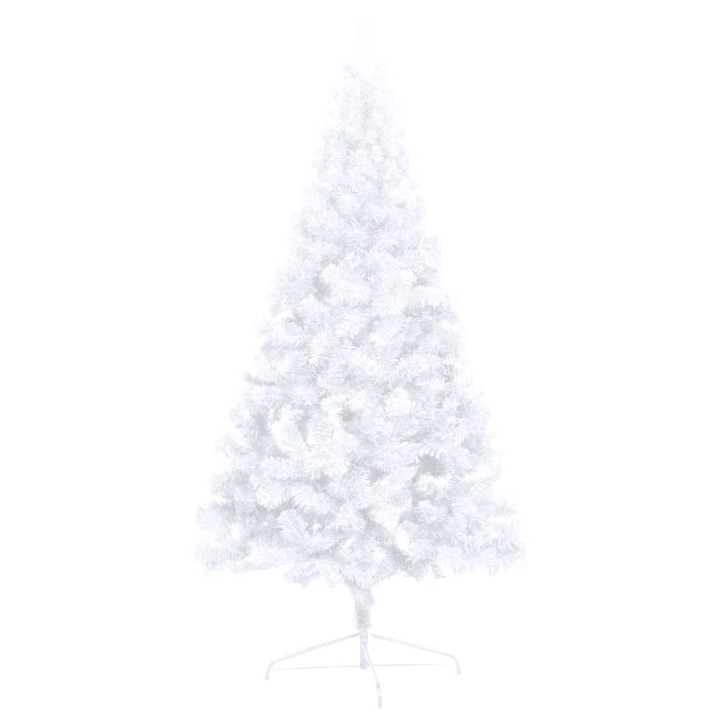 vidaXL Artificial Half Pre-lit Christmas Tree with Ball Set White 59.1"