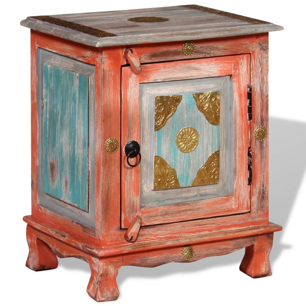 vidaXL Nightstand Solid Mango Wood Orange | vidaXL.com