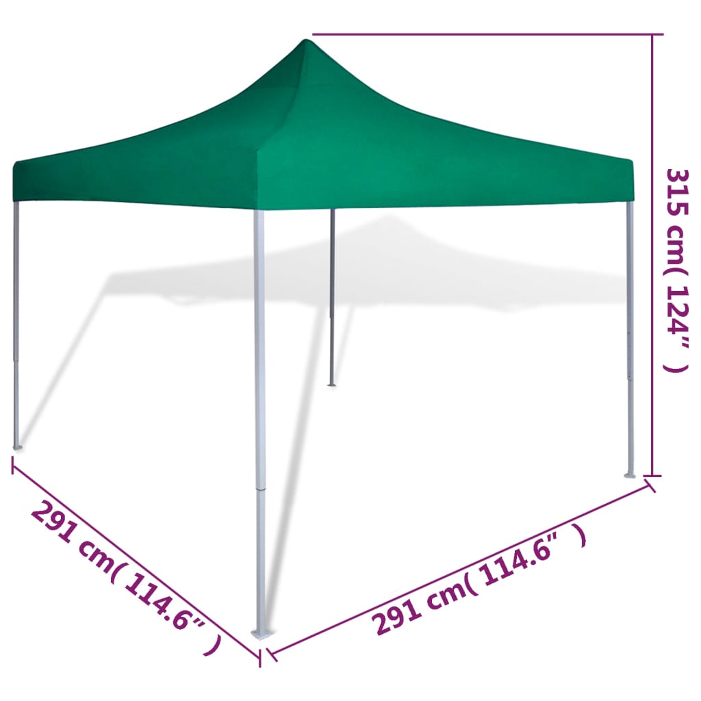 vidaXL Green Foldable Tent 9.8'x9.8'