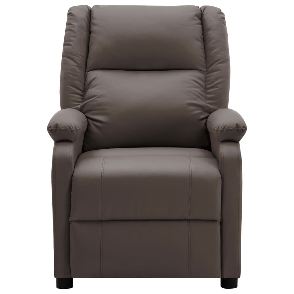 vidaXL Electric Recliner Brown Faux Leather