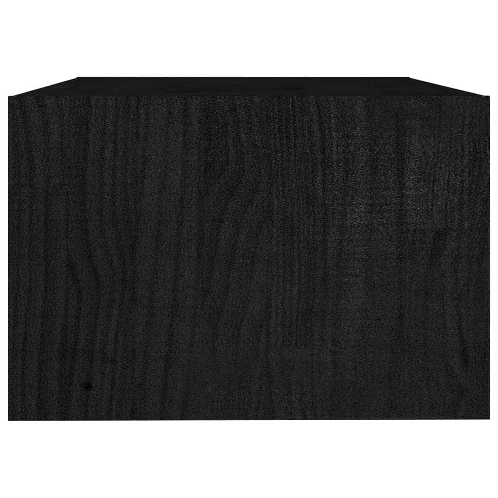 vidaXL Coffee Table Black 29.5"x19.7"x13.2" Solid Pinewood