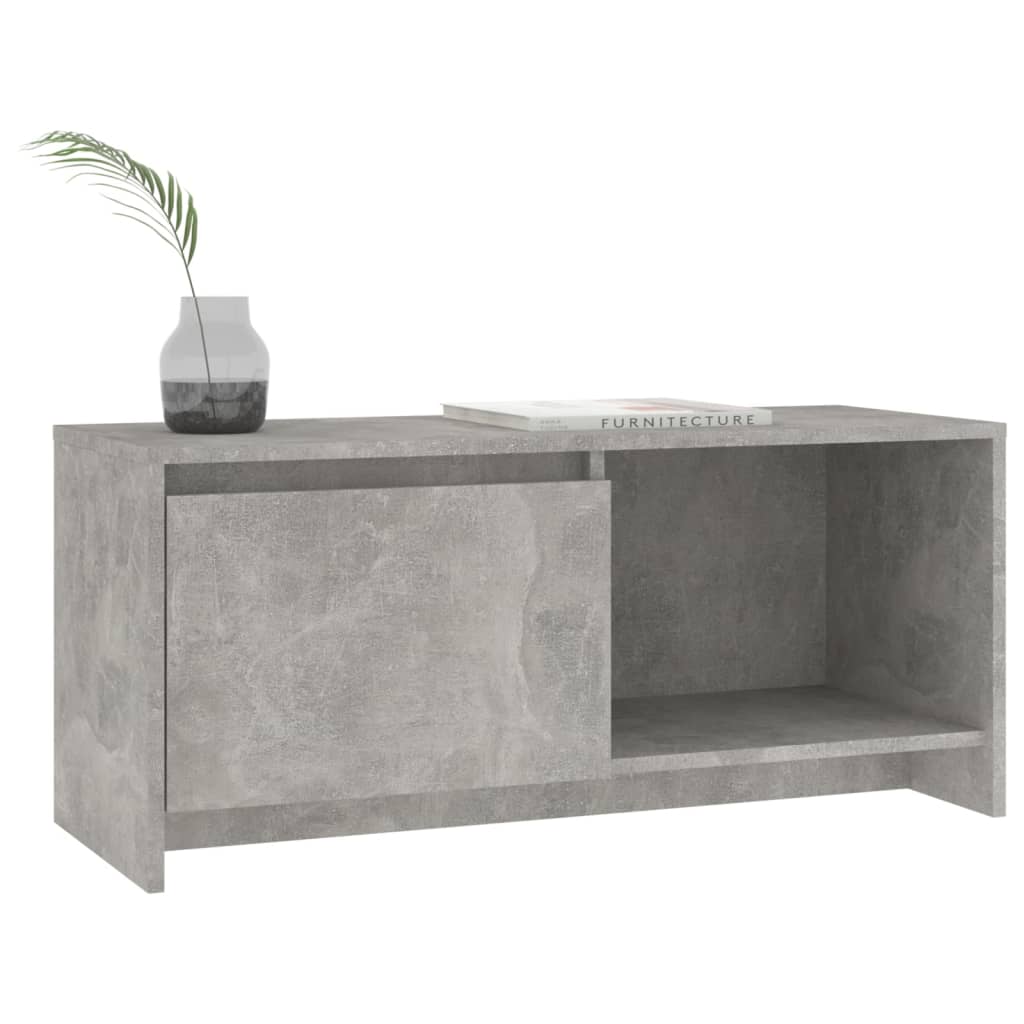 vidaXL TV Stand Concrete Gray 35.4"x13.8"x15.7" Engineered Wood