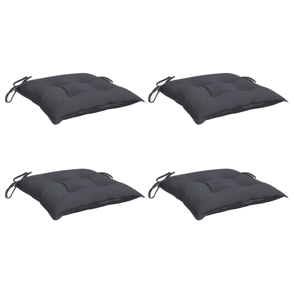 vidaXL Chair Cushions 4 pcs Anthracite 15.7"x15.7"x2.8" Oxford Fabric