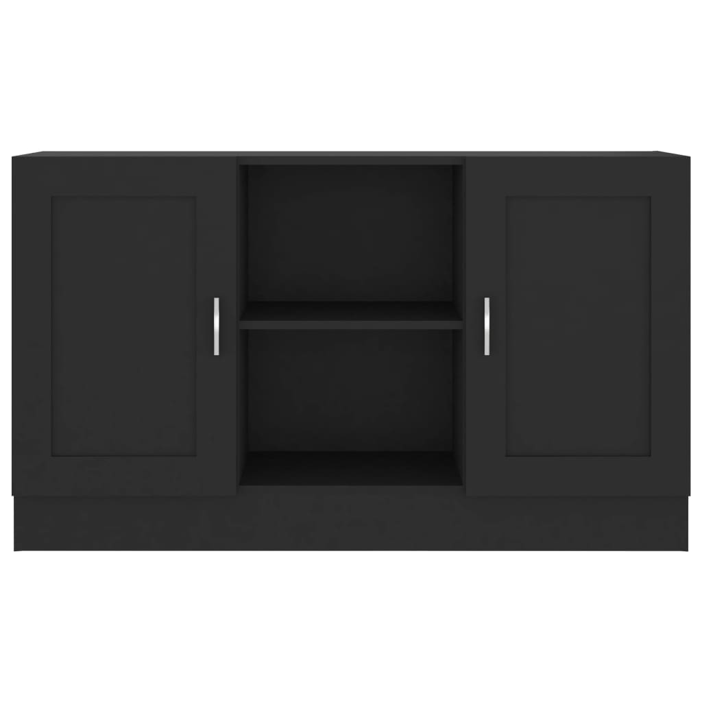 vidaXL Sideboard Black 47.2"x12"x27.6" Engineered Wood