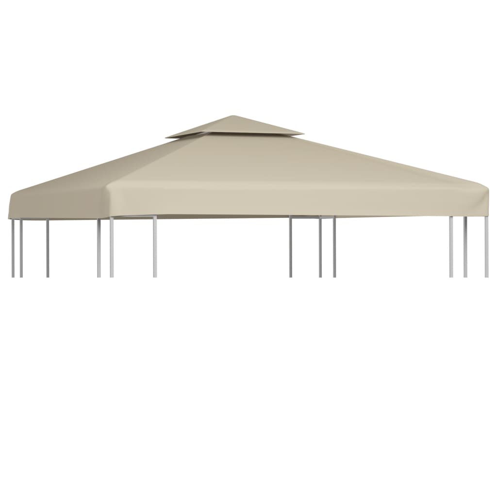 vidaXL Gazebo Cover Canopy Replacement 9.14 oz/yd² Beige 10'x10'