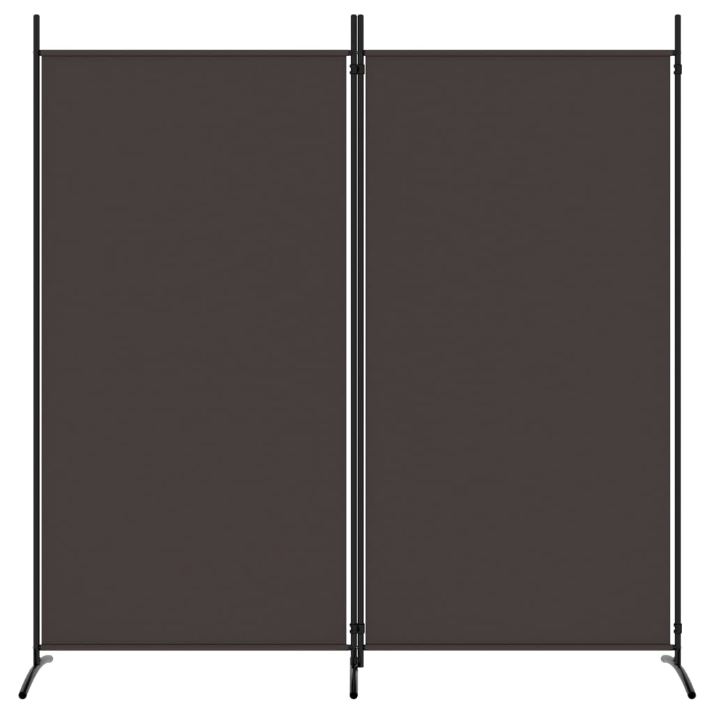 vidaXL 2-Panel Room Divider Brown 68.9"x70.9" Fabric