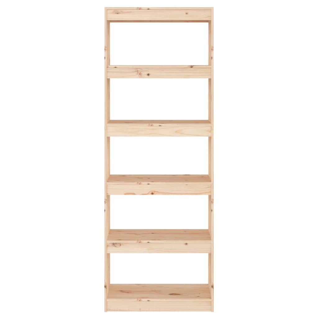 vidaXL Book Cabinet/Room Divider 23.6"x11.8"x65.9" Solid Wood Pine